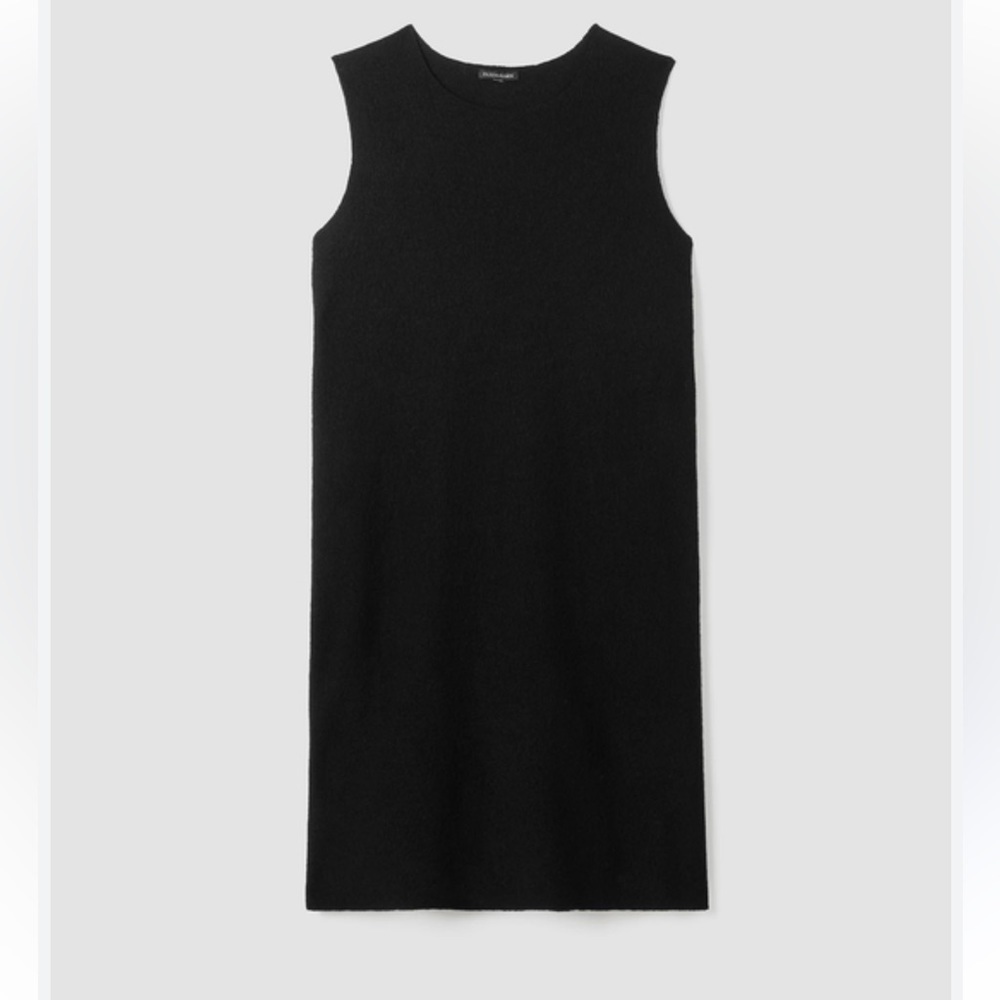 Eileen Fisher Black 100% Silk sleeveless Mini Dress size Small